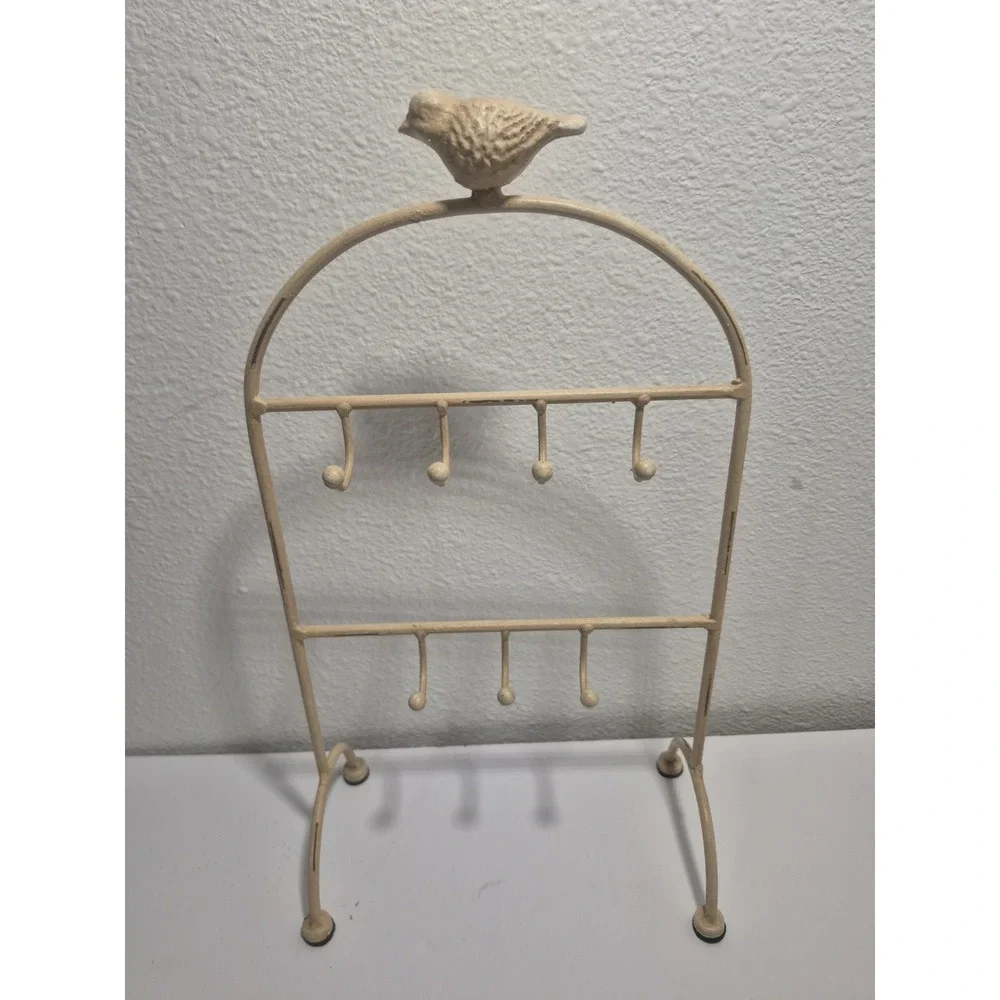 Ornate Jewelry Display Stand With Chicadee